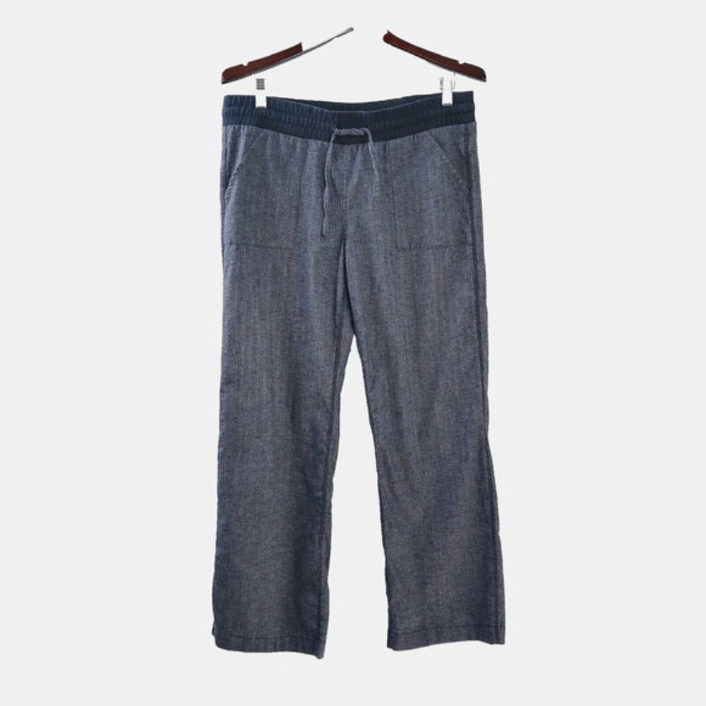 Prana Size M Mantra Pant Hemp Blend Straight Leg Pant Coal Gray